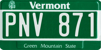 VT license plate PNV871