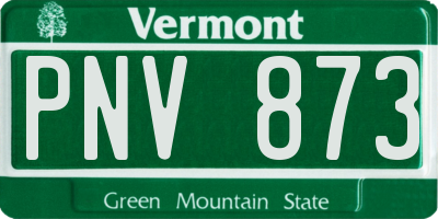 VT license plate PNV873