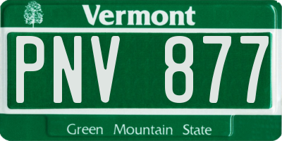 VT license plate PNV877