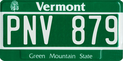 VT license plate PNV879