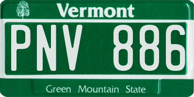 VT license plate PNV886
