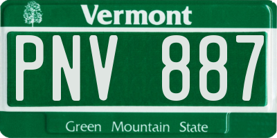 VT license plate PNV887