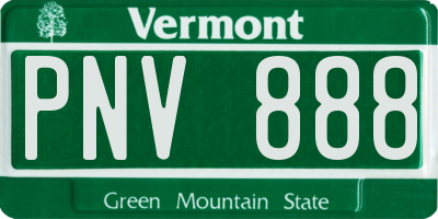 VT license plate PNV888