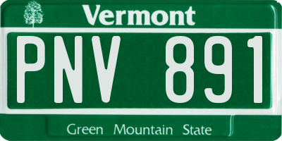 VT license plate PNV891