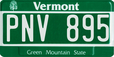 VT license plate PNV895