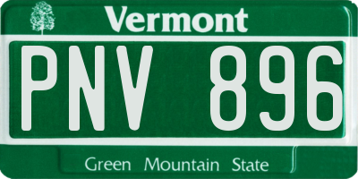 VT license plate PNV896