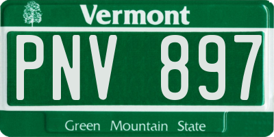 VT license plate PNV897