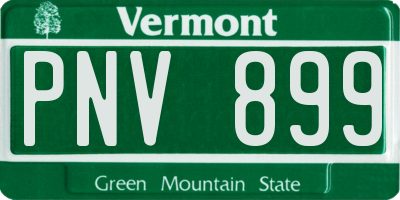 VT license plate PNV899