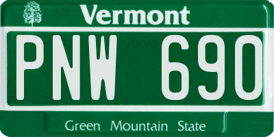 VT license plate PNW690