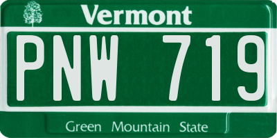 VT license plate PNW719