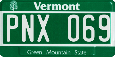 VT license plate PNX069