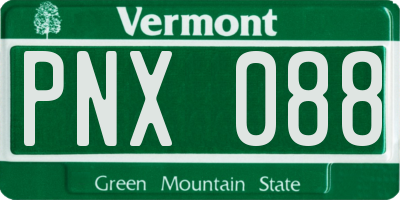 VT license plate PNX088