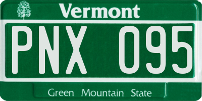 VT license plate PNX095