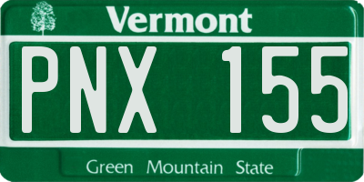 VT license plate PNX155