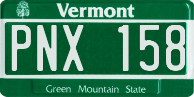 VT license plate PNX158