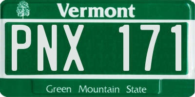 VT license plate PNX171