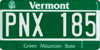 VT license plate PNX185