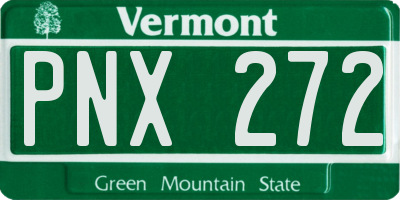 VT license plate PNX272