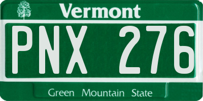 VT license plate PNX276