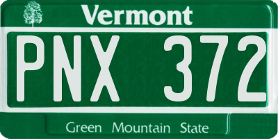 VT license plate PNX372