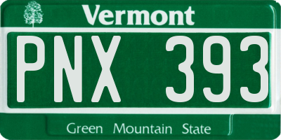 VT license plate PNX393