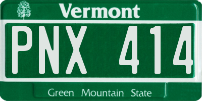 VT license plate PNX414
