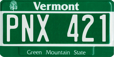 VT license plate PNX421