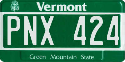 VT license plate PNX424