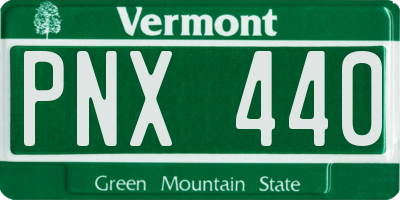 VT license plate PNX440