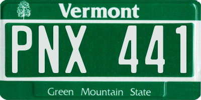 VT license plate PNX441