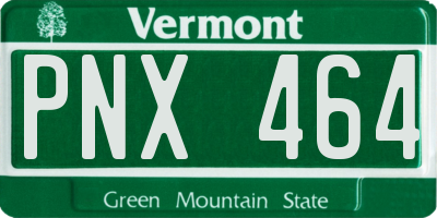 VT license plate PNX464