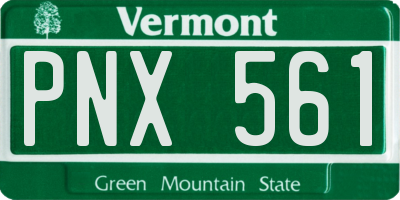 VT license plate PNX561