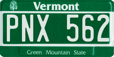 VT license plate PNX562