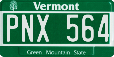 VT license plate PNX564