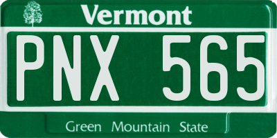 VT license plate PNX565