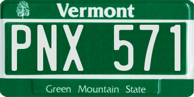 VT license plate PNX571