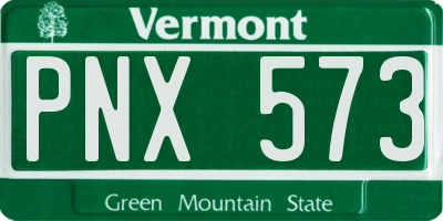 VT license plate PNX573