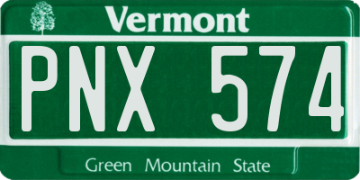 VT license plate PNX574