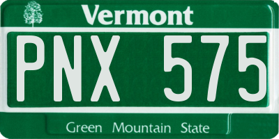 VT license plate PNX575