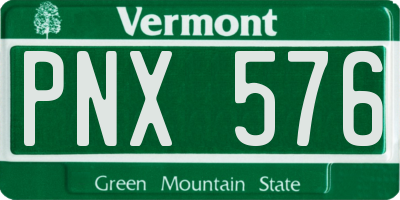VT license plate PNX576