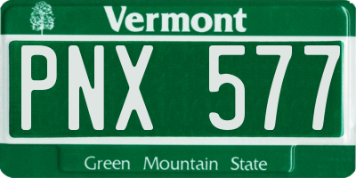 VT license plate PNX577