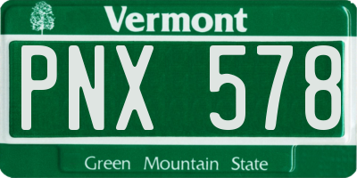 VT license plate PNX578