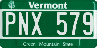 VT license plate PNX579