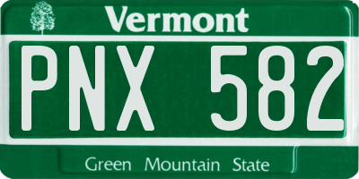 VT license plate PNX582