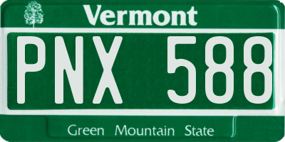 VT license plate PNX588