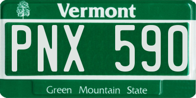 VT license plate PNX590