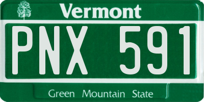 VT license plate PNX591