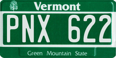 VT license plate PNX622