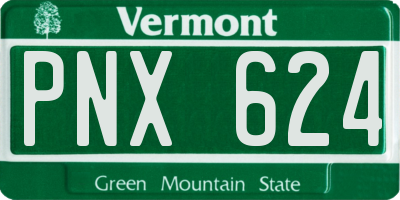 VT license plate PNX624