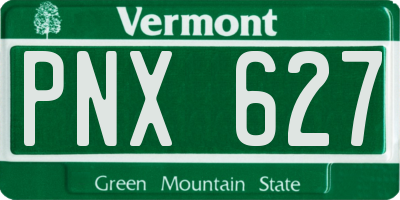 VT license plate PNX627